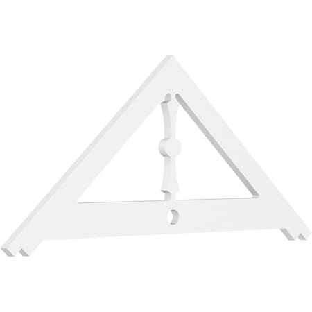 Ekena Millwork Pitch Artisan Architectural Grade PVC Gable Pediment, 48"W x 20"H x 1"P (10/12) GPP048X020X100ART
